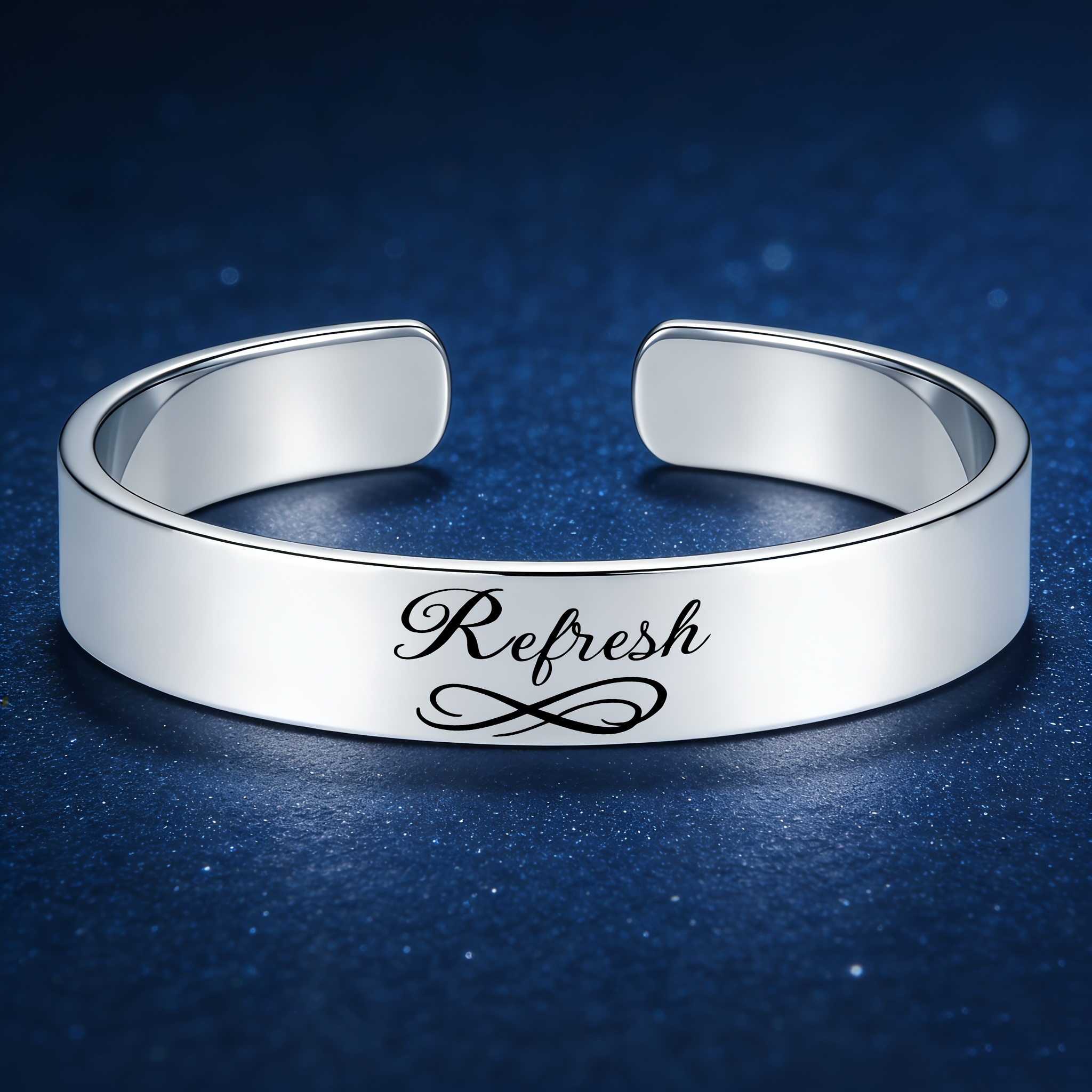 Women's Elegant Infinity Symbol Stainless Steel Open Bangle